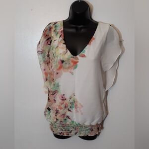 Maurice's white floral blouse